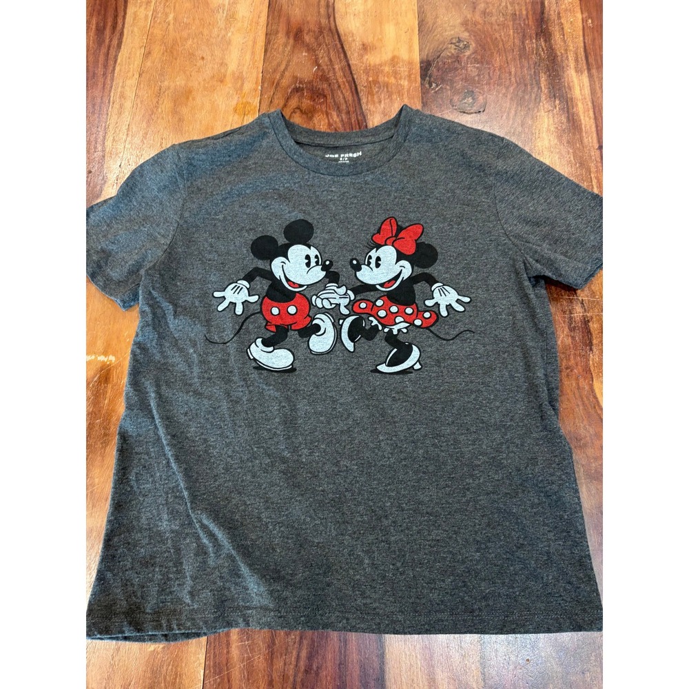 JOE FRESHxDisney Mickey & Minnie Mouse tee womens S charcoal gray graphic print